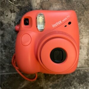 Fujifilm instax mini 7+ Coral Orange Instant Camera